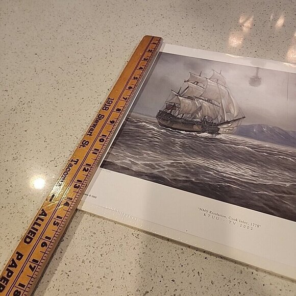 Vintage Print 346/500 Signed James Havens Captain Cook Inlet 13.5x16" Nautical - Picture 6 of 9